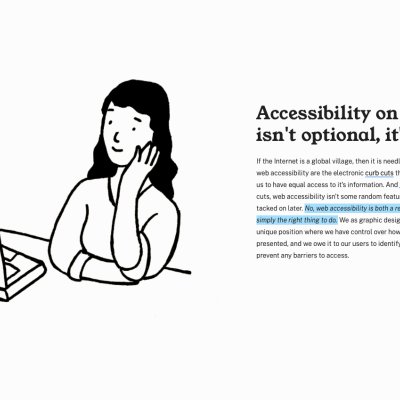 screen grab of a drawing of a woman sat at a table